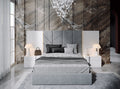 ESF Furniture - Helen Queen Size Bed in White Matt - HELLENQS