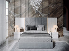 ESF Furniture - Helen King Size Bed in White Matt - HELLENKS