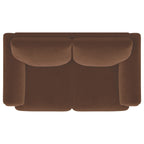 Selma Velvet Upholstered Crescent Arm Loveseat Rust