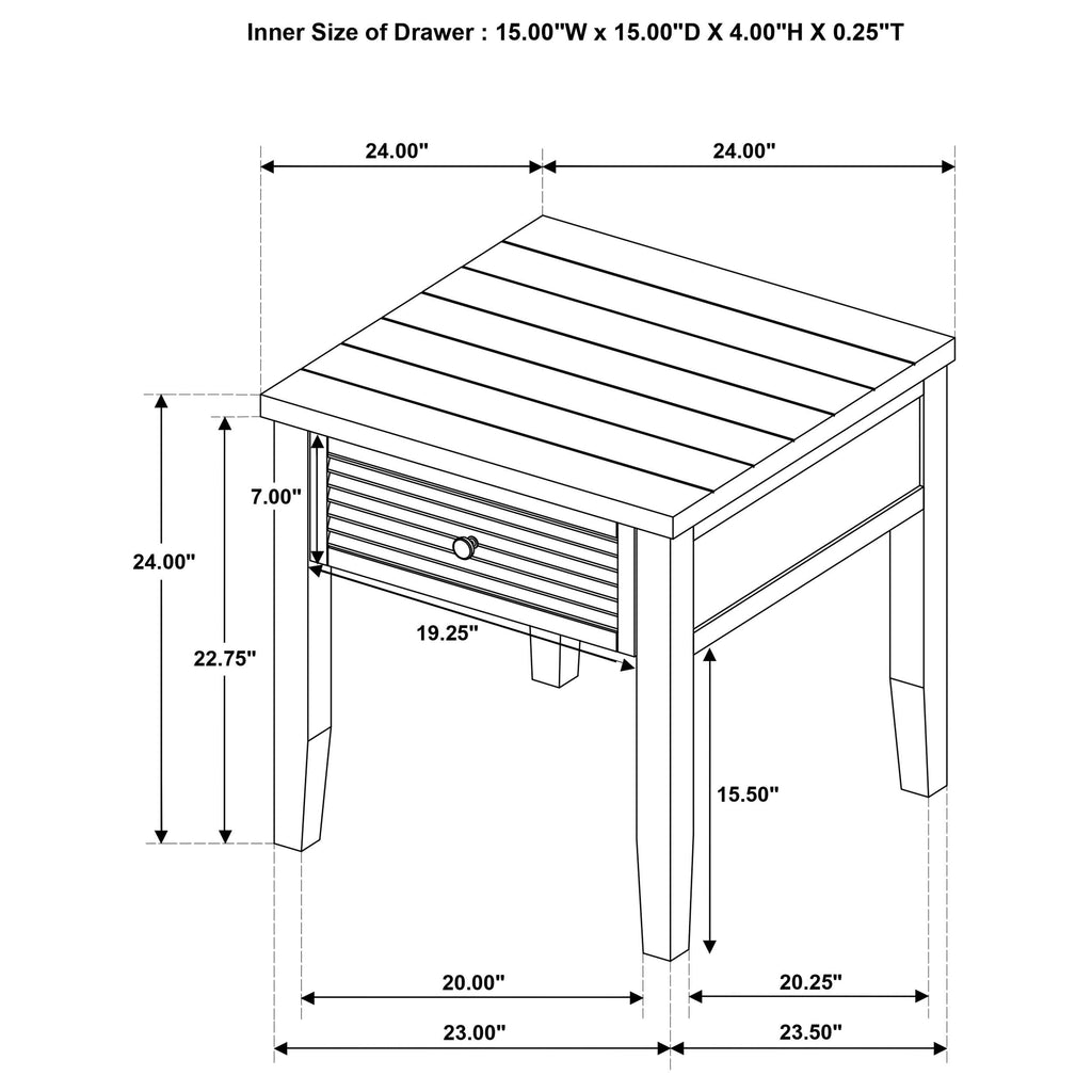 Concord 2-drawer Rectangular Coffee Table Distressed Java