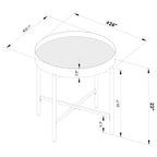 Ozella Round Coffee Table with Hidden Storage Sandy Black