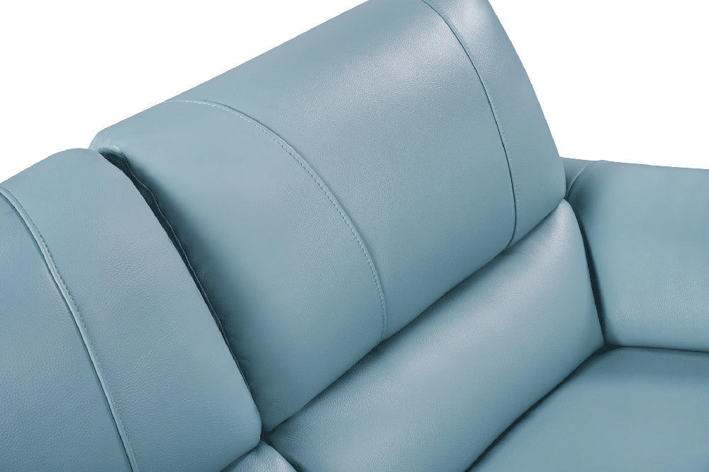 ESF Furniture - 2934 Loveseat w/ 2 Electric Recliner in Blue - 29342BLUE
