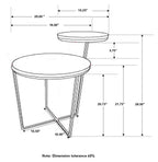 Yael Round Mango Wood Accent Side Table Natural and Gunmetal