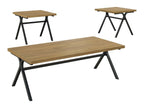 Colmar 3-piece Engineered Wood Coffee Table Set Golden Oak