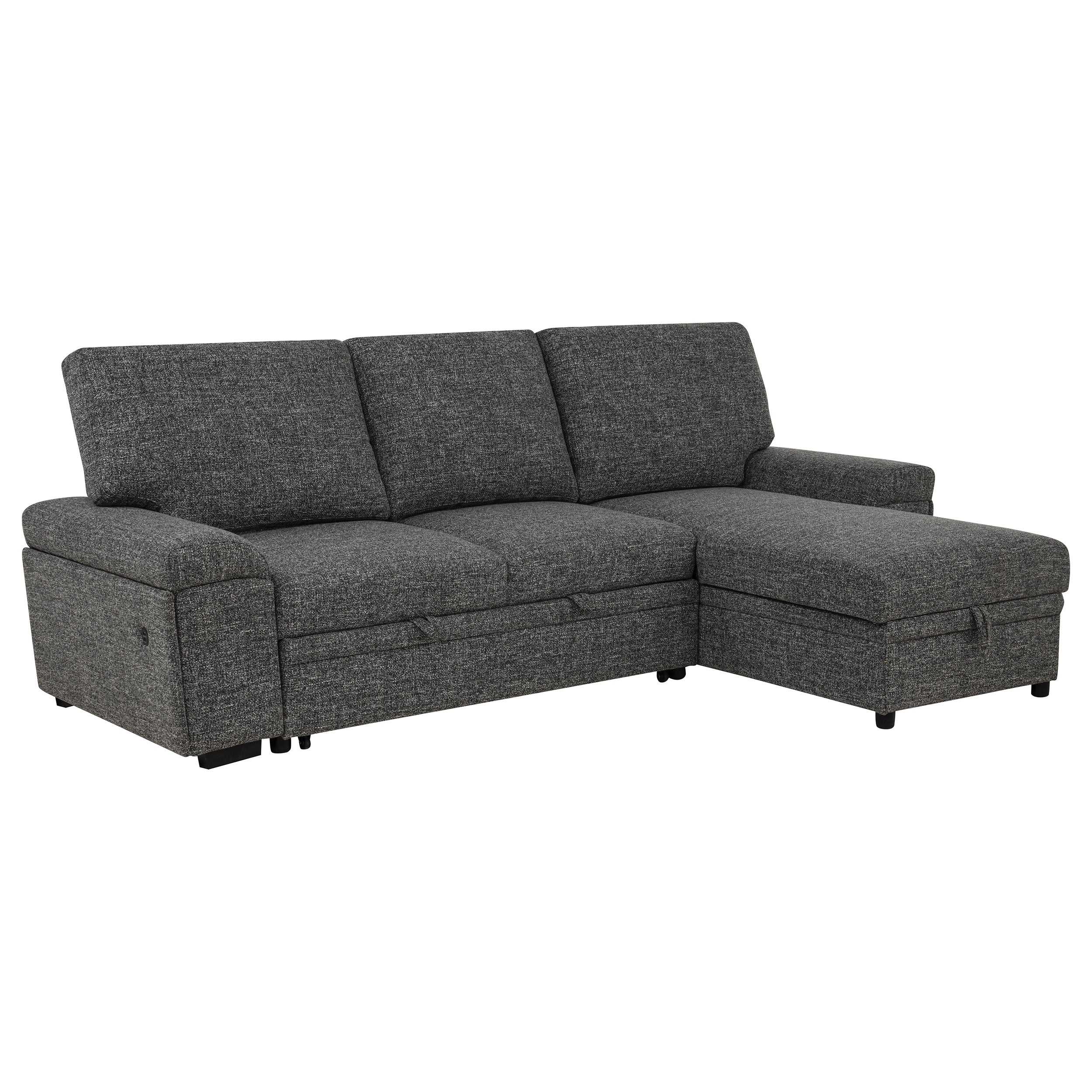 Cannella U-Shaped Double Chaise Upholstered Sectional Sofa Beige