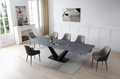 ESF Furniture - 9436 - 7 Piece Dining Table Set in Light Grey - 9436TABLE-1254CHAIR-7SET