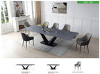 ESF Furniture - 9436 - 5 Piece Dining Table Set in Light Grey - 9436TABLE-1254CHAIR-5SET