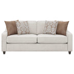 Christine 2-piece Upholstered Sloped Arm Sofa Set Beige