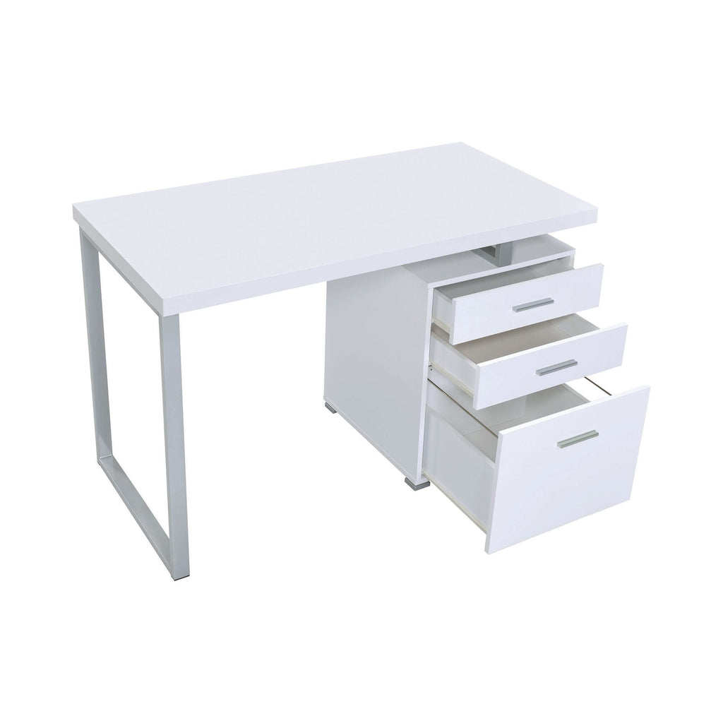 Brennan 47-inch 3-drawer Office Computer Desk White