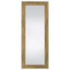 Cadence Tempered Glass Full Length Standing Mirror Black Oak