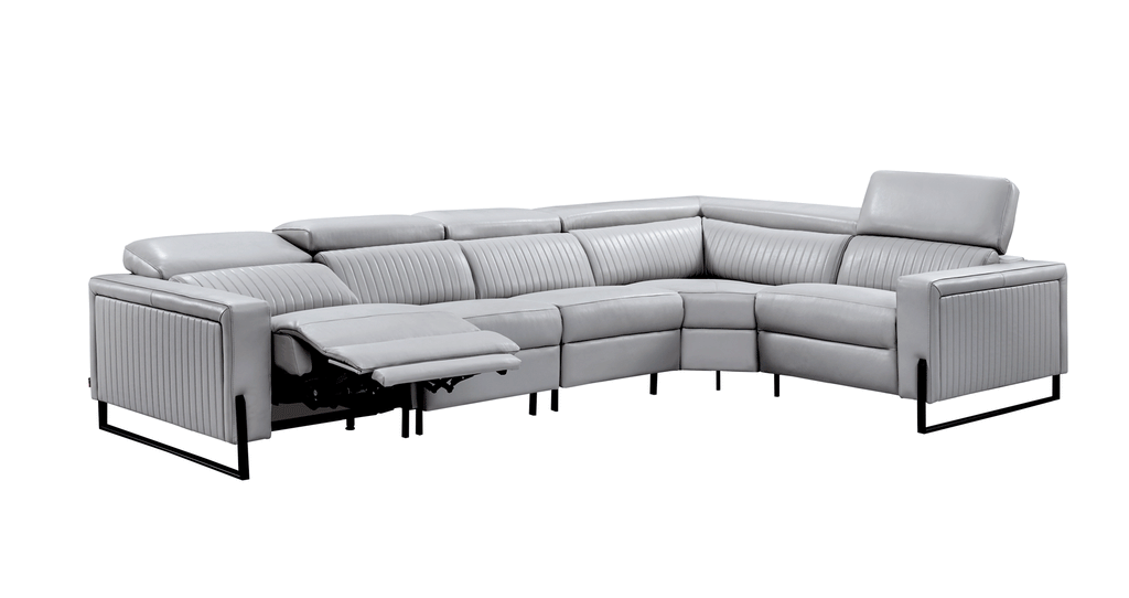 ESF Furniture - 2787 Sectional w/ recliners in Light Grey - 2787SECTIONAL