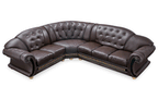 ESF Furniture - Apolo Sectional in Brown - APOLOSECT-RIGHTBROWN