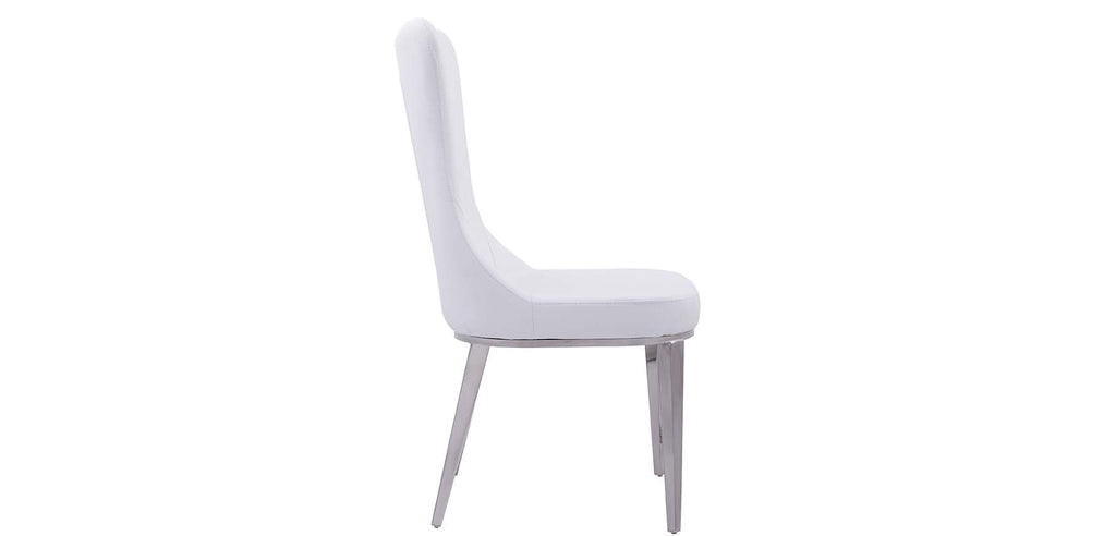 ESF Furniture - 992 Dining Table 7 Piece Dining Room Set in White - 992DININGTABLE-7SET
