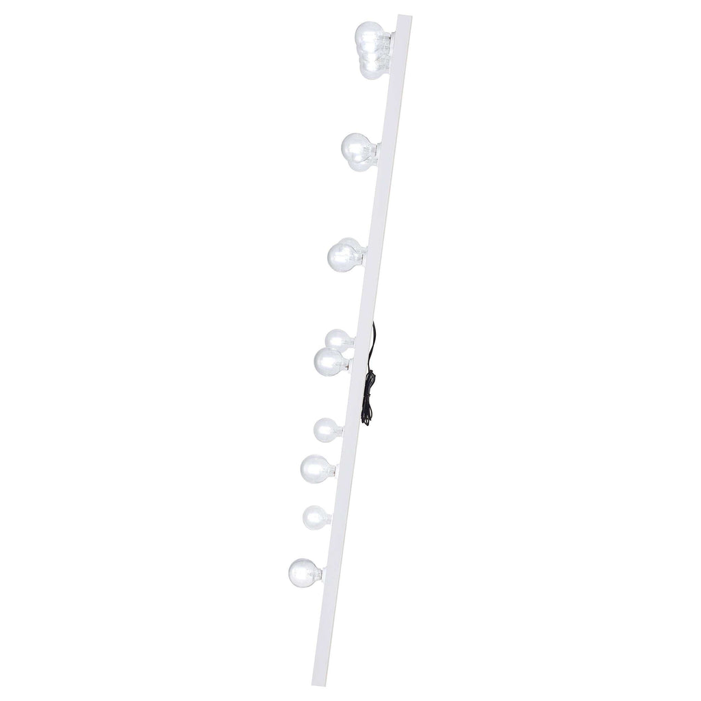 Zayan 32 x 71 Inch Floor Mirror LED Lighting Black Gloss