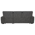 Demko Sleeper Sectional Sofa with Speaker and Storage Chaise Granite