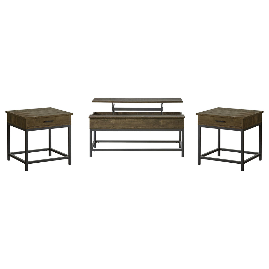 Byers Engineered Wood Lift Top Coffee Table Brown Oak