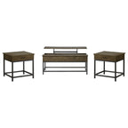 Byers Engineered Wood Lift Top Coffee Table Brown Oak