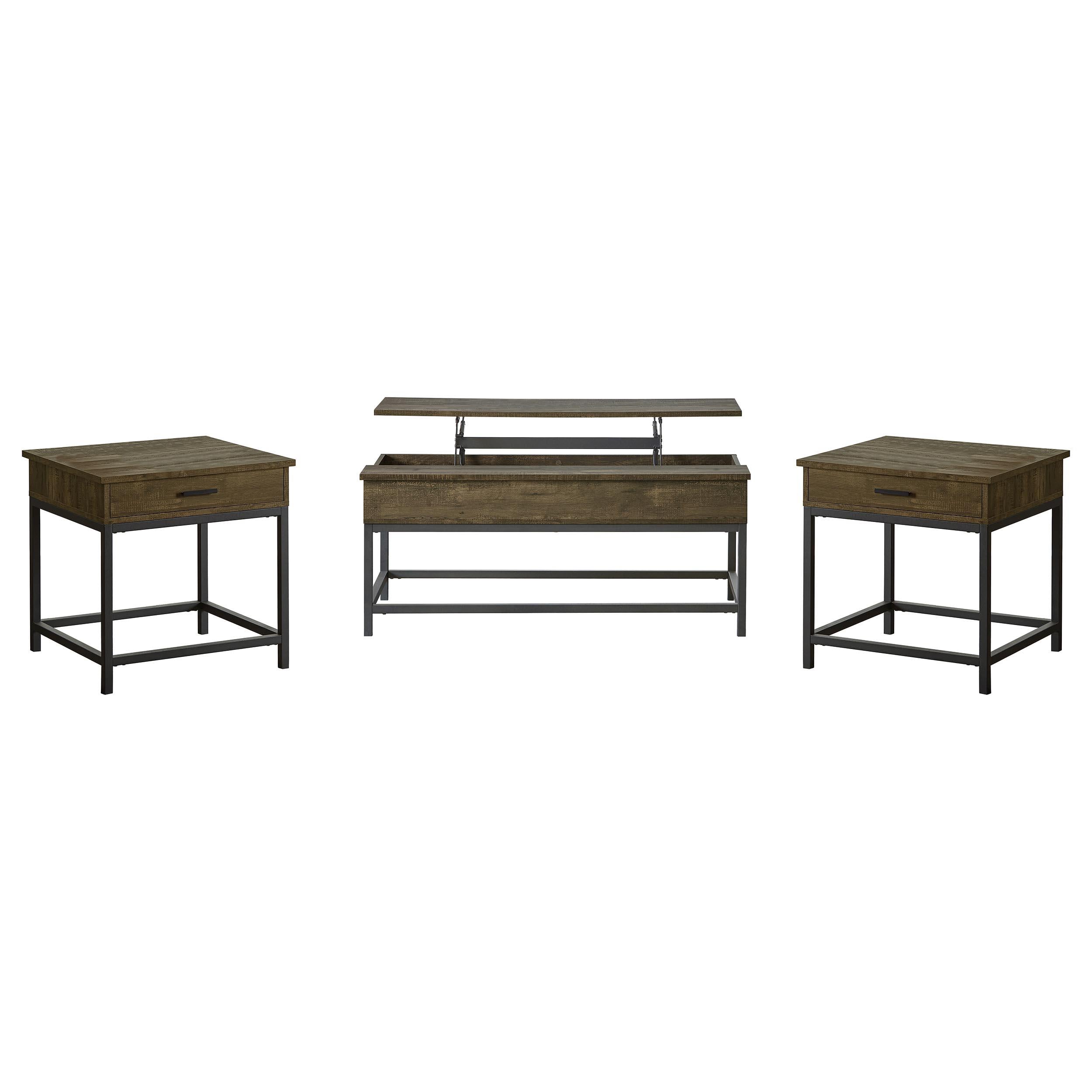 Byers Engineered Wood Lift Top Coffee Table Brown Oak