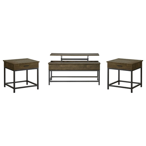 Byers Engineered Wood Lift Top Coffee Table Brown Oak