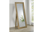 Cadence Tempered Glass Full Length Standing Mirror Black Oak
