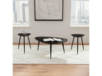 Odessa Triangular Solid Wood Coffee Table Black