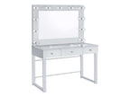 Umbridge 3-drawer Vanity Set with Lighting Chrome and White