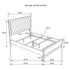 Sonora Eastern King Upholstered Panel Bed White