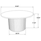 Hamlyn Round Fluted Occasional Cocktail Coffee Table Natural Oak