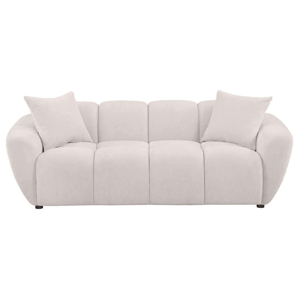 Destino 2-piece Chenille Splayed Arm Sofa Set Greige