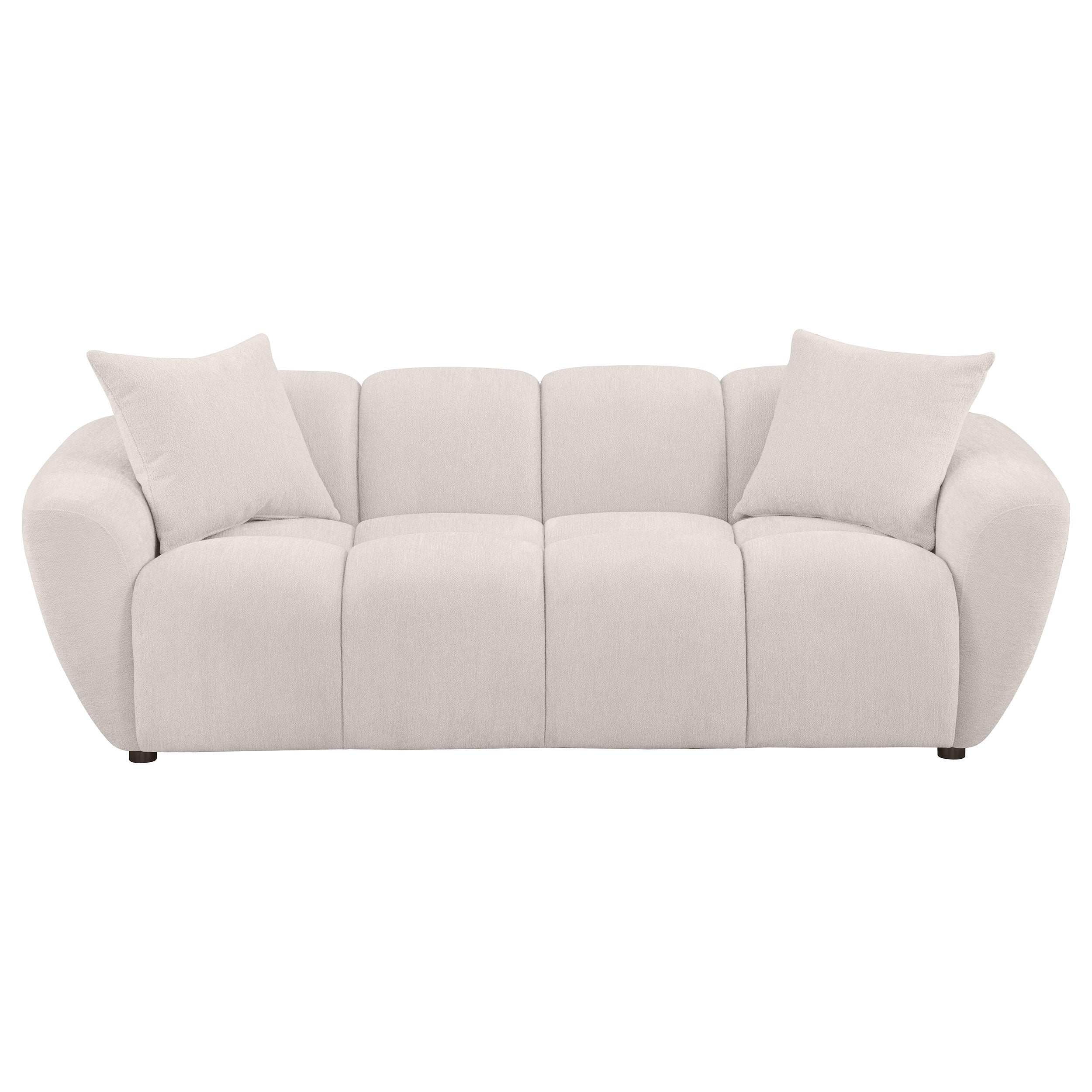 Destino 2-piece Chenille Splayed Arm Sofa Set Greige