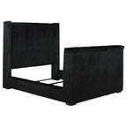 Centergrove Upholstered Eastern King Wingback TV Bed Black