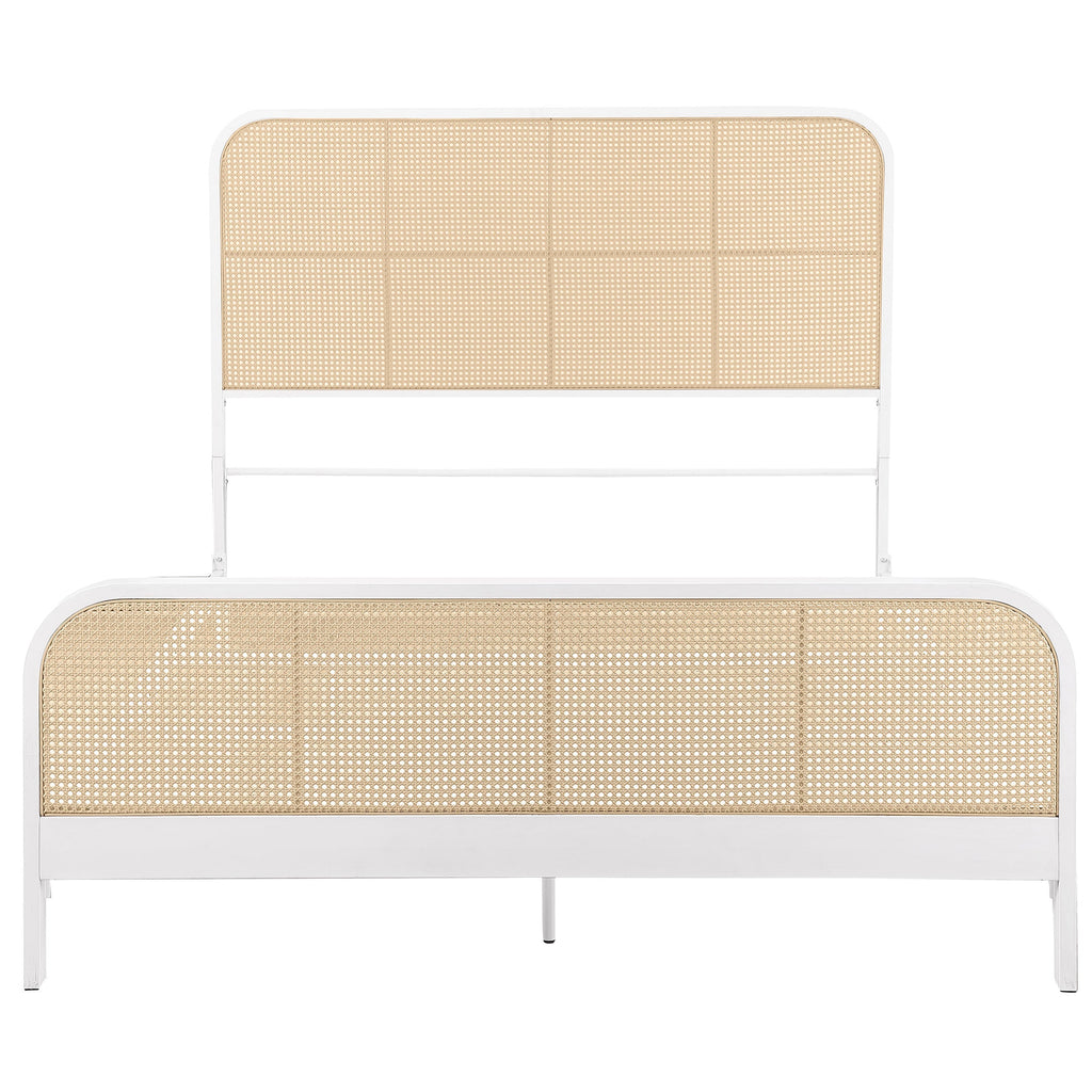 Lanewood Open Cane Webbing Metal Eastern King Bed Black