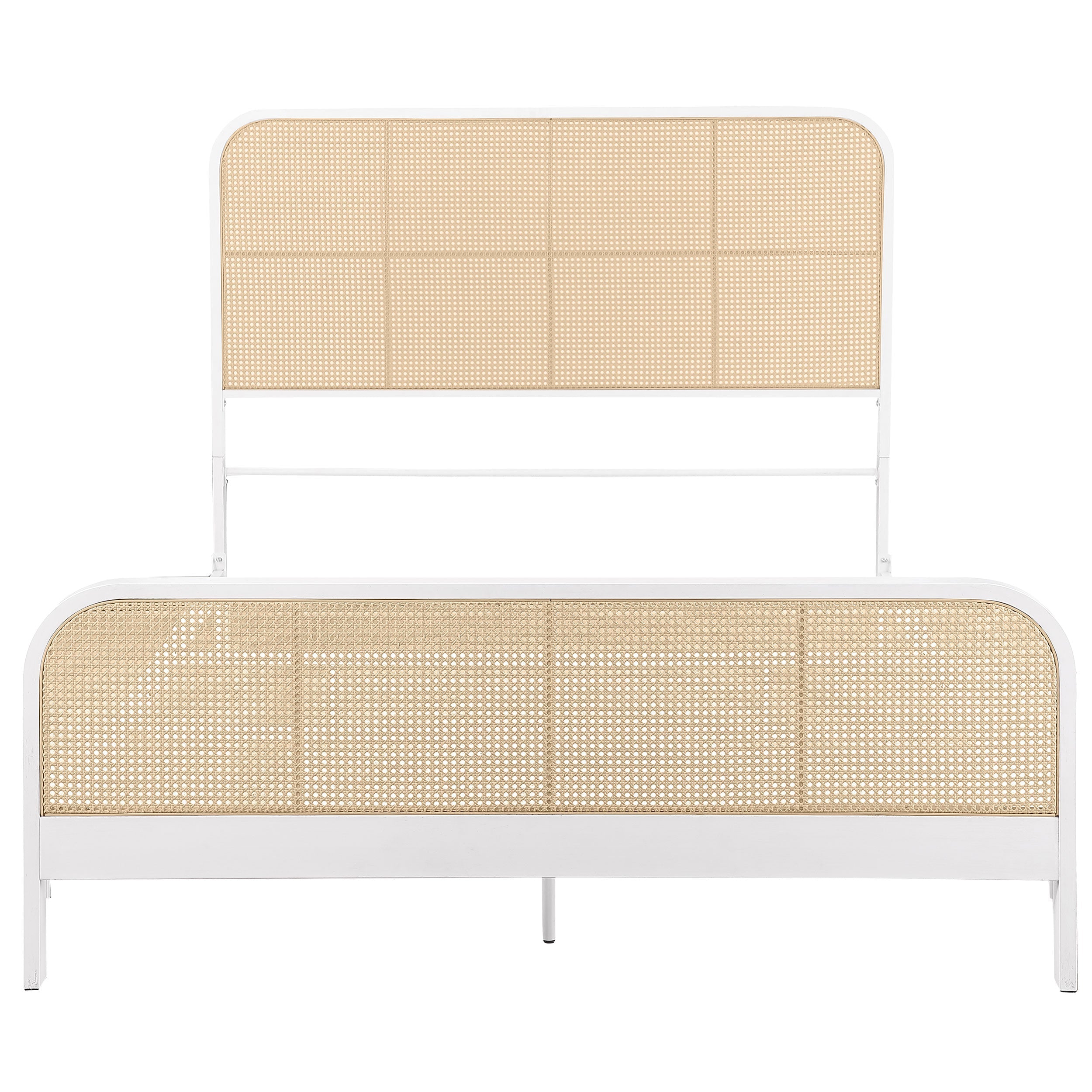 Lanewood Open Cane Webbing Metal Eastern King Bed Black