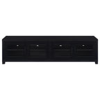 Jupiter 4-door Engineered Wood 79-inch TV Stand Black