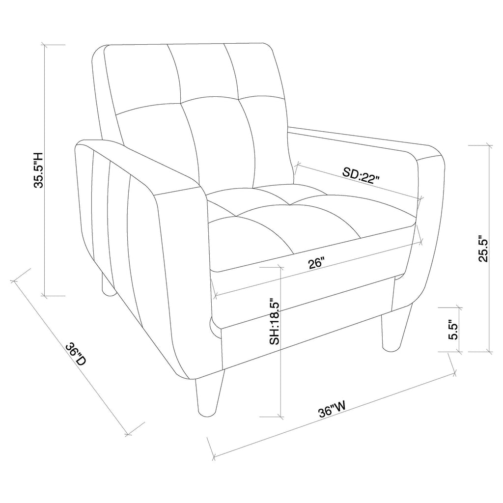Adyan Black Accent Chair