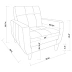 Adyan Black Accent Chair