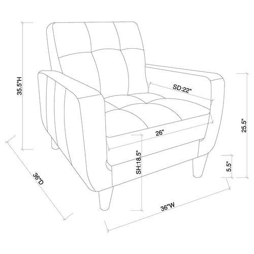 Adyan Black Accent Chair