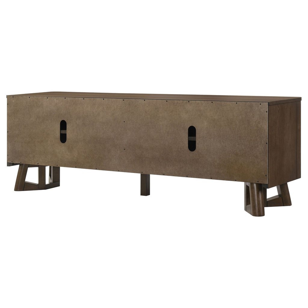 Trotter 71-inch 4-Door Wood TV Stand Media Console Brown