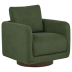 Iris Fabric Upholstered Swivel Accent Chair Ivory