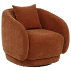 Arnaud Chenille Upholstered Swivel Accent Chair Green