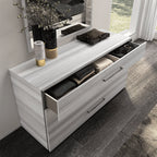 ESF Furniture - Mia Dresser w/ Handles in Silver Grey - MIADRESSER