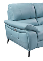 ESF Furniture - 2934 Sofa w/ 2 Electric Recliner in Blue - 29343BLUE