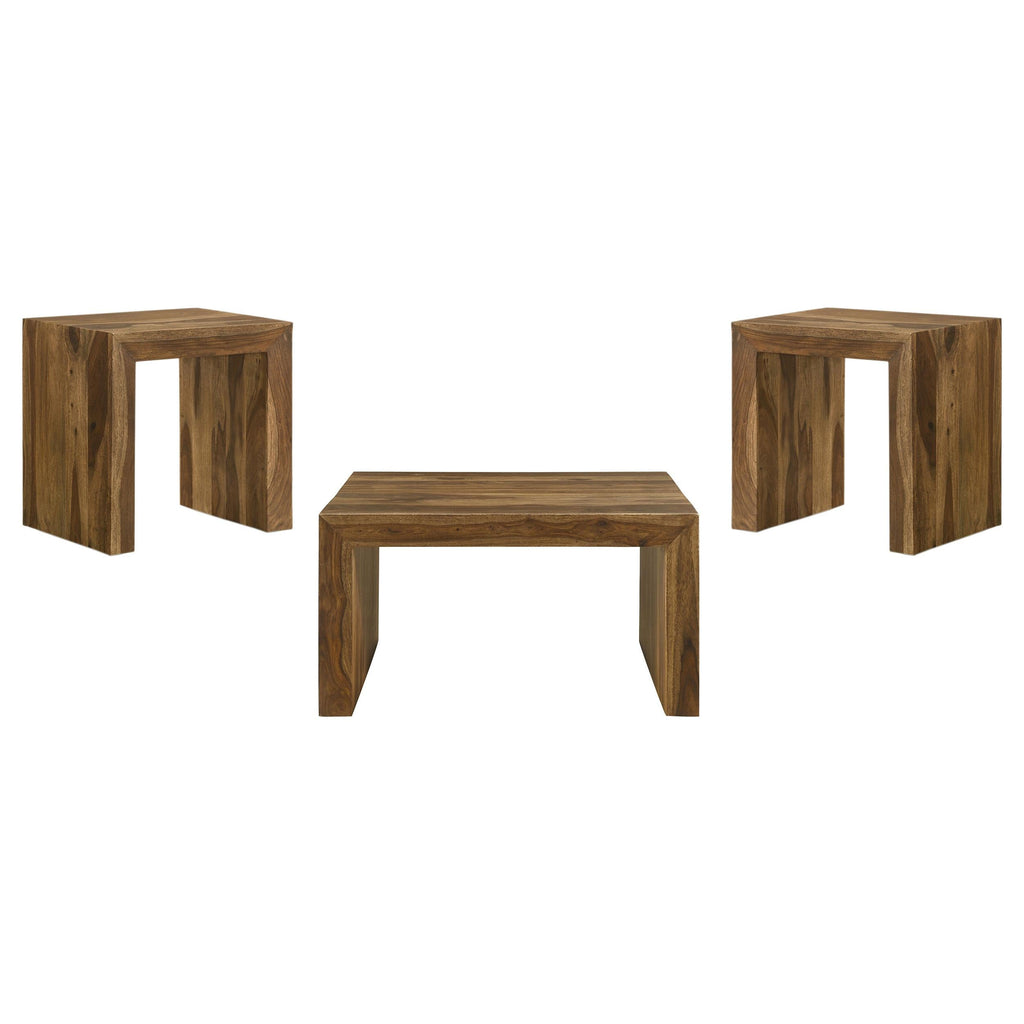 Odilia Square Solid Wood Coffee Table Auburn