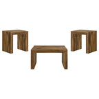 Odilia Square Solid Wood Coffee Table Auburn