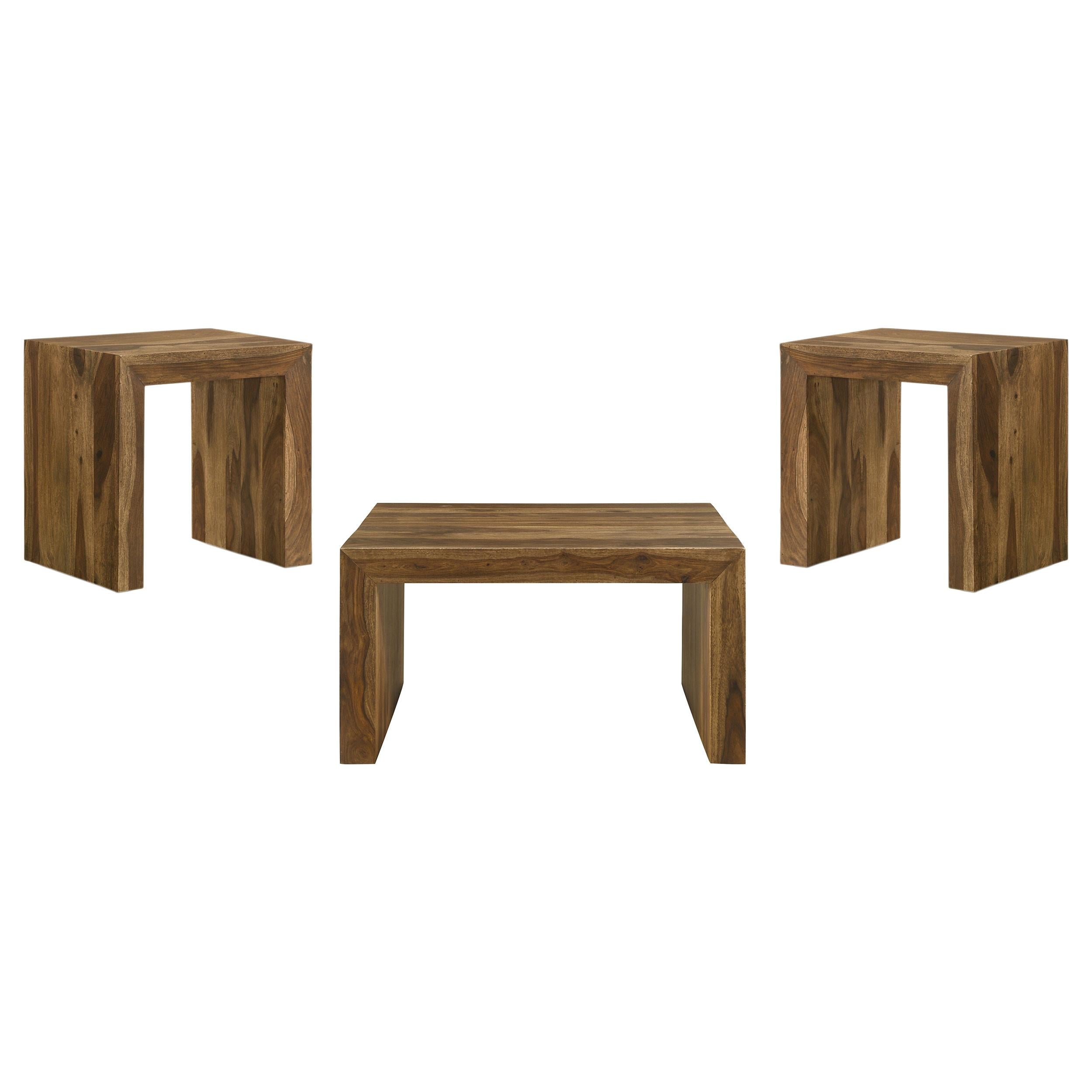 Odilia Square Solid Wood Coffee Table Auburn