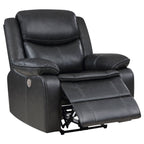 Sycamore Upholstered Power Recliner Chair Dark Brown
