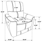 Greenfield Upholstered Power Recliner Chair Dove Grey