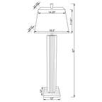 Elena 67-inch Square Tapered Mirrored Floor Lamp Brown