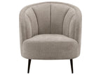 Ellorie Upholstered Channel Back Curved Chair Beige