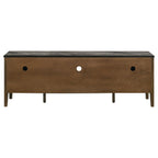 Bradley 63-inch 2-Door SmartTop TV Stand Smokey Grey and Brown